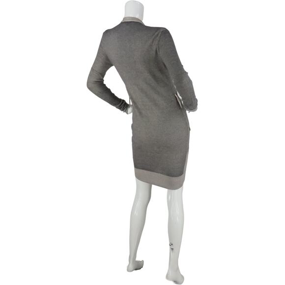 Diesel Black Gold Italy Made Long Oversized Cardigan Knit Wool Sweater Dress XXS - Picture 6 of 7